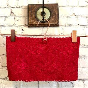 Red lace bandeau